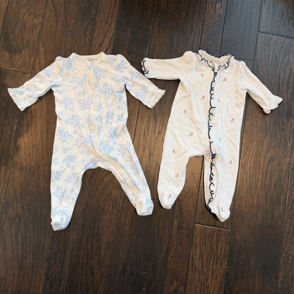 Little Me footie bundle headband bodysuit
